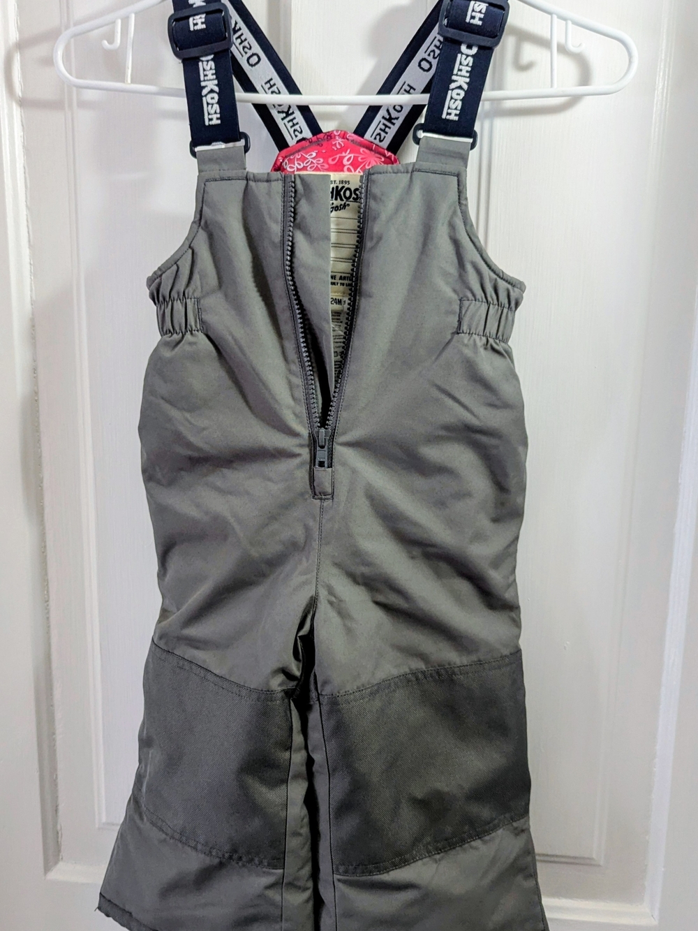 OshKosh B'gosh Classic Snow Bib Ski Overalls Gray